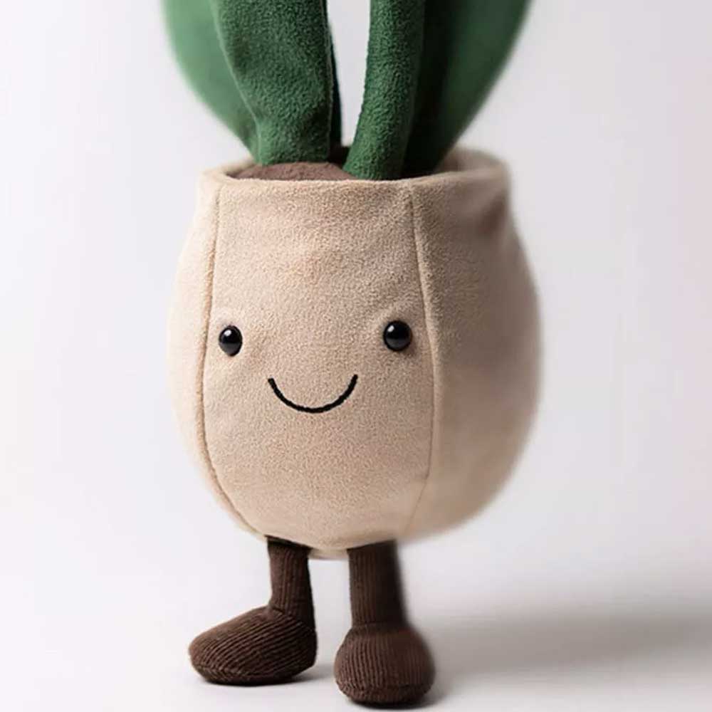Amuseables Tulip Pot Soft Toy – Cute Flowerpot Plush with Textured Tulip & Felt Pot, Desk Decor Gift