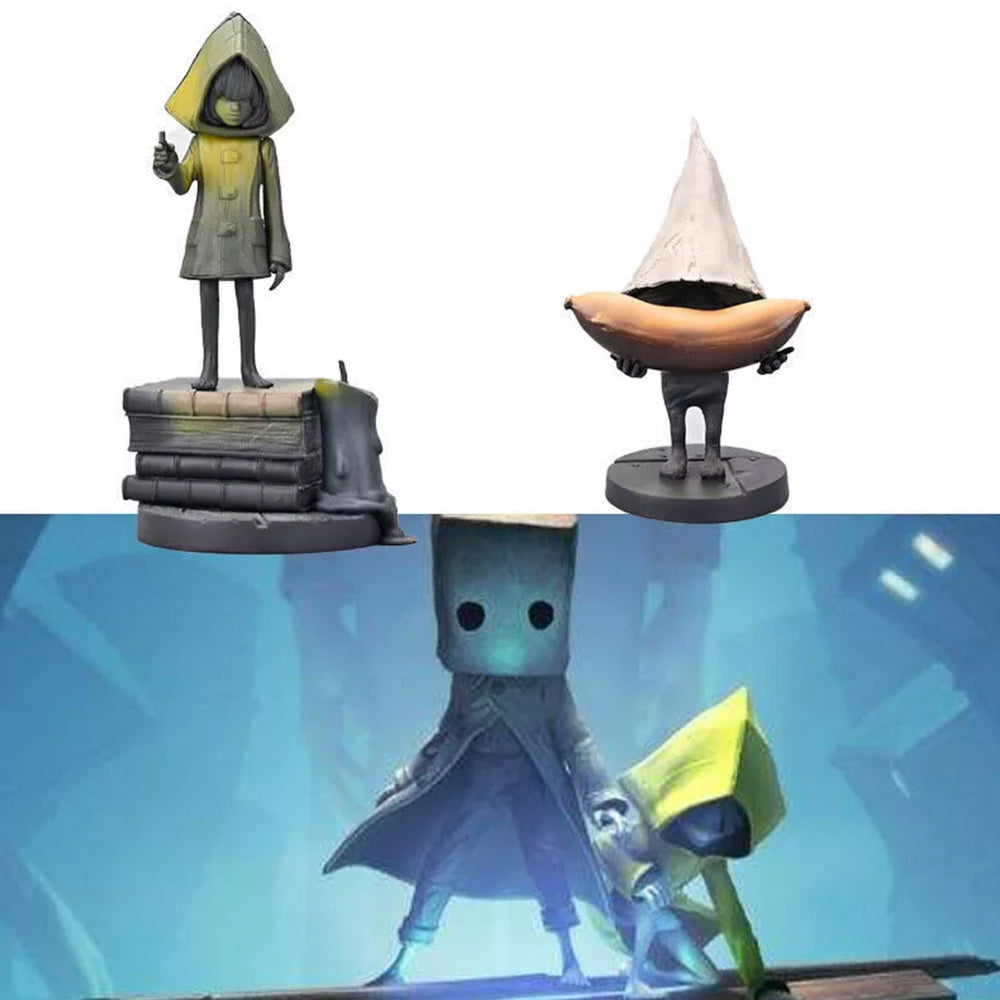 Little Nightmares Six & Nomes PVC Figure Set –Style Yellow Raincoat Model, Collector Display Statue