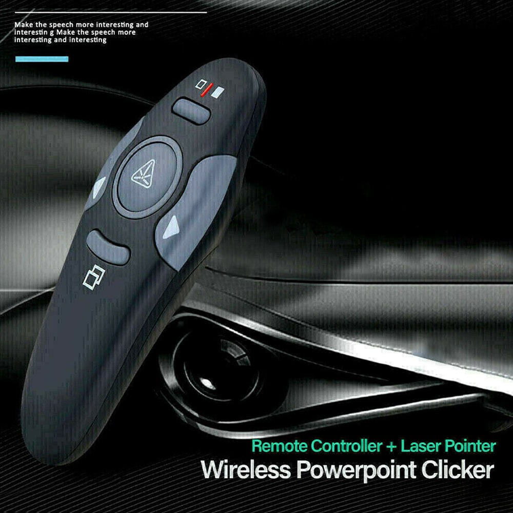 Wireless PowerPoint Presenter – 2.4GHz Presentation Remote with Red Laser Pointer & Page Control
