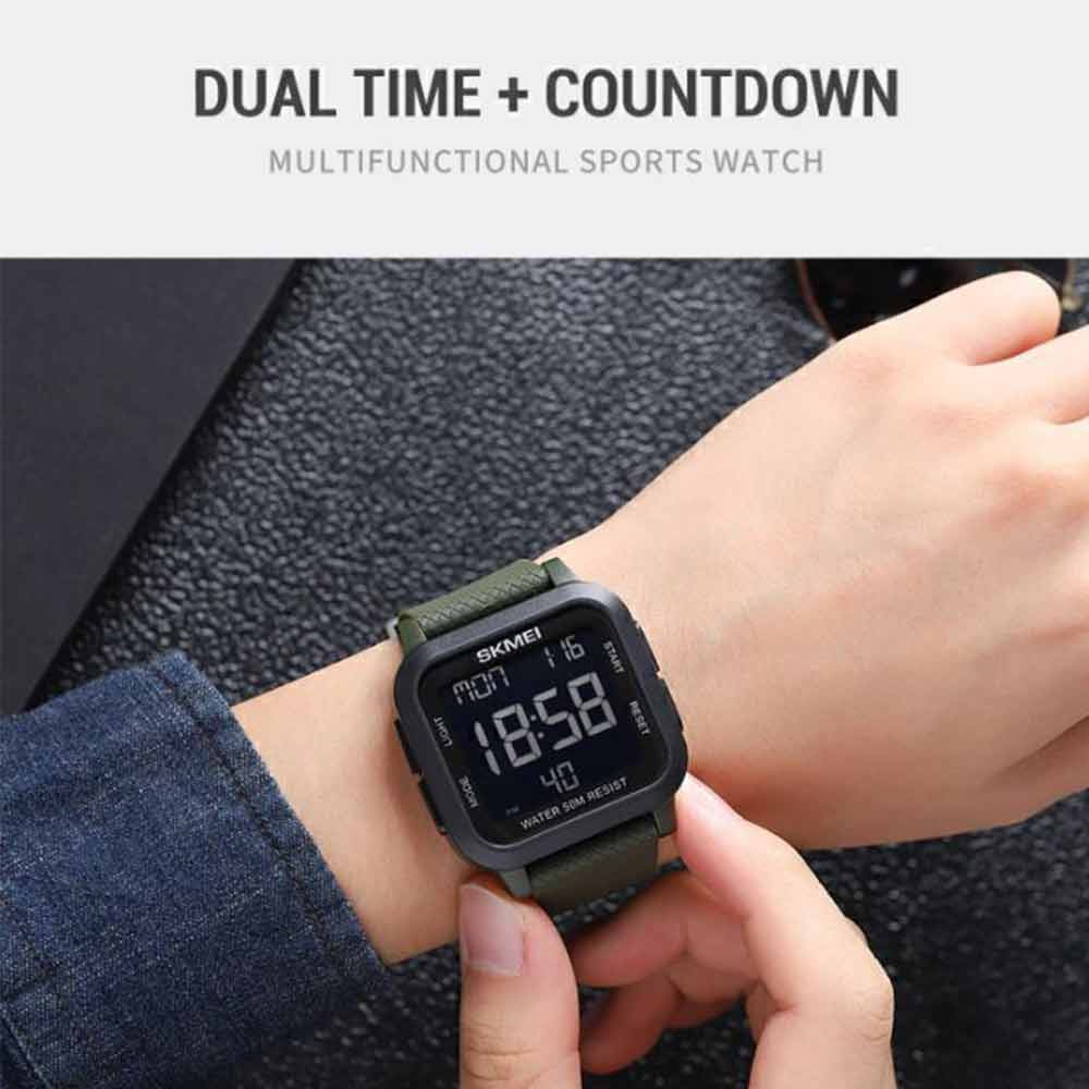 SKMEI-1894 Digital Mens Sports Watch Waterproof Resistant Casual MilitaryWatches