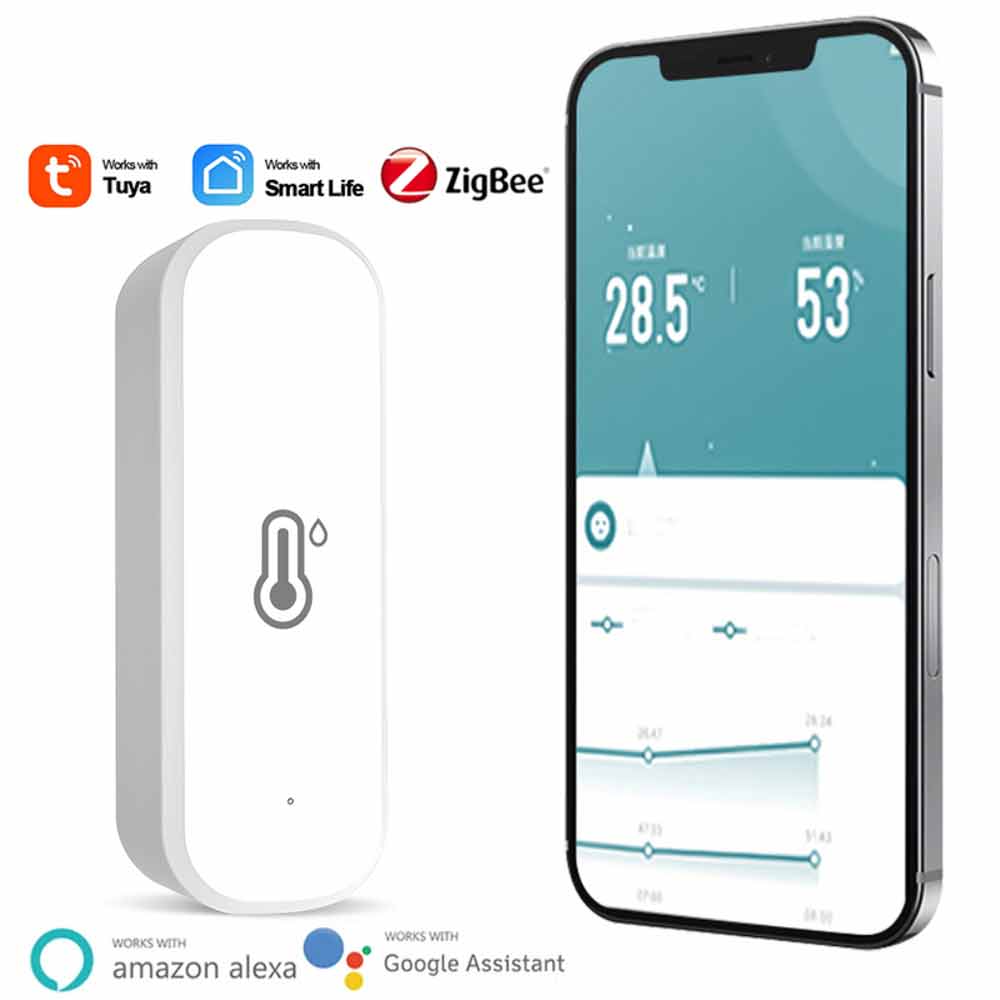 Tuya WiFi/Zigbee Temperature Humidity Sensor Thermometer Hygrometer Smart/Home