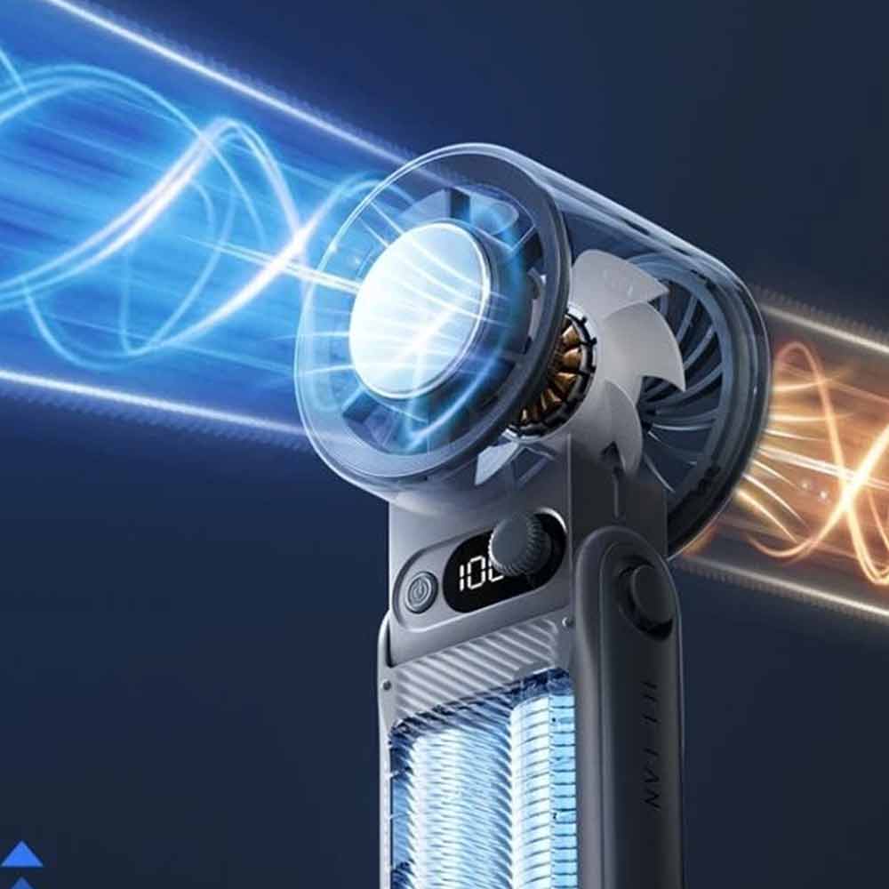 6000mAh Turbo Fan – Handheld Portable USB Rechargeable Cooling Adjustable Airflow