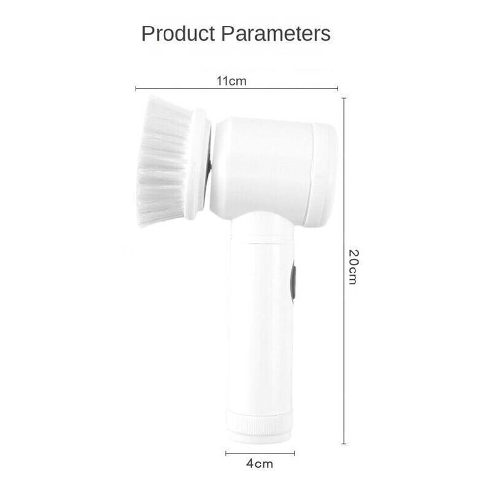 Electric Spin Scrubber Turbo Scrub Cleaning Brush Cordless USB Chargeable 3Heads