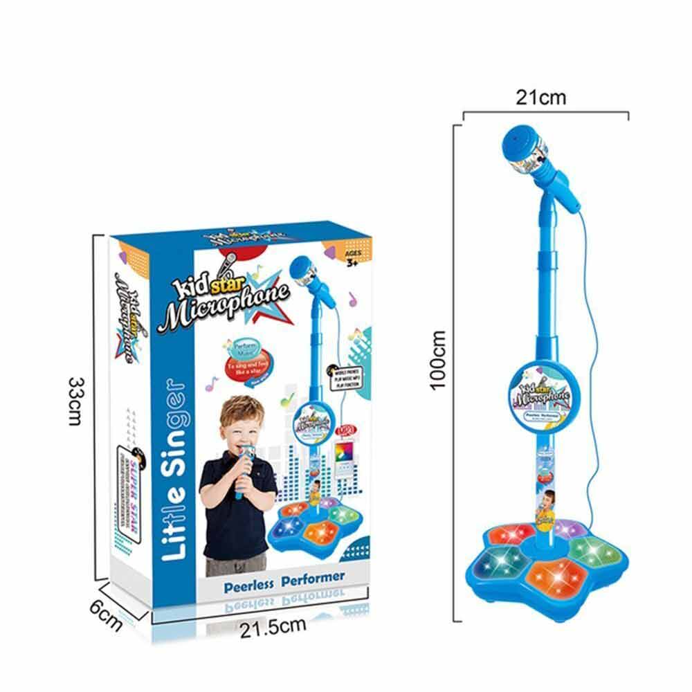 Karaoke Song Music Instrument Toys Kids Microphone With Stand Birthday Gift