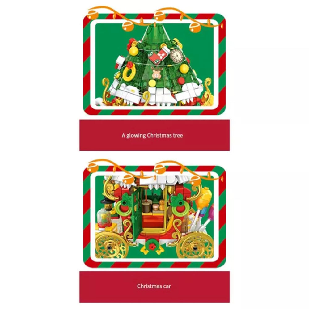 Mini Building Blocks Kids Bricks Girls Toys Christmas Gift Elk Santa Claus & Snowman