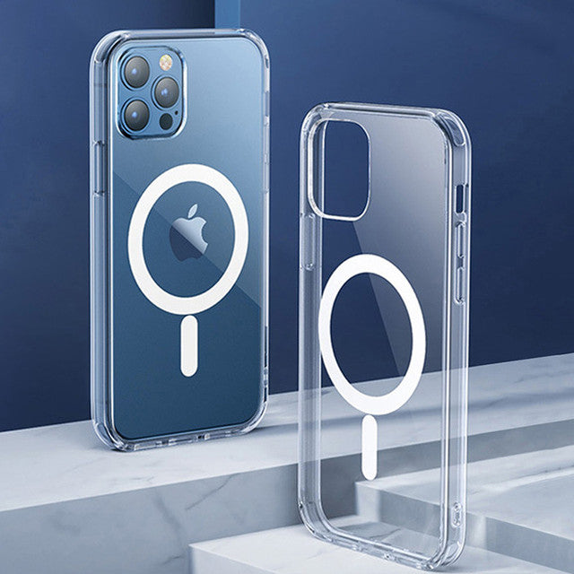 Clear Case For Magsafe For iPhone 15 14 Pro Max Magnetic Hard Acrylic Cover