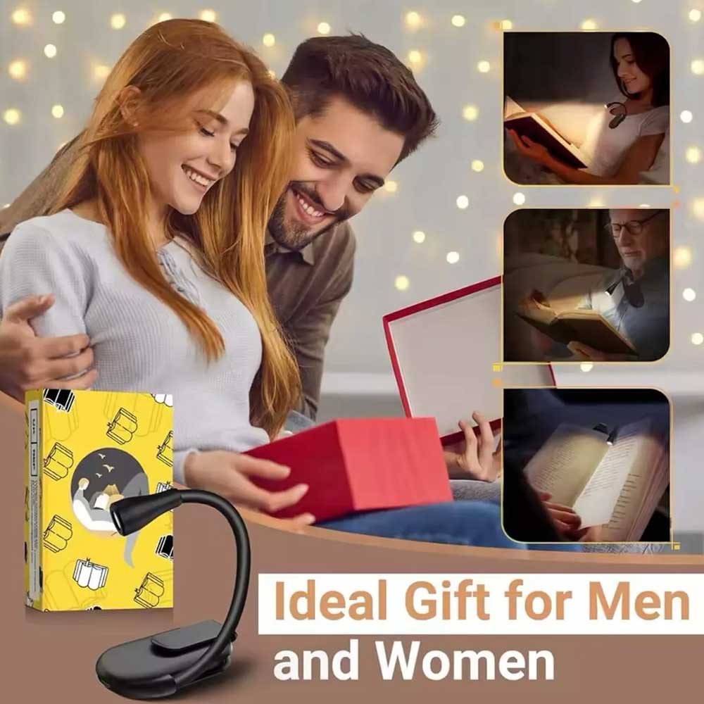 Foldable Mini Book Light Eye Protection Light Clip-on 360° Flip Study Lamp Reading