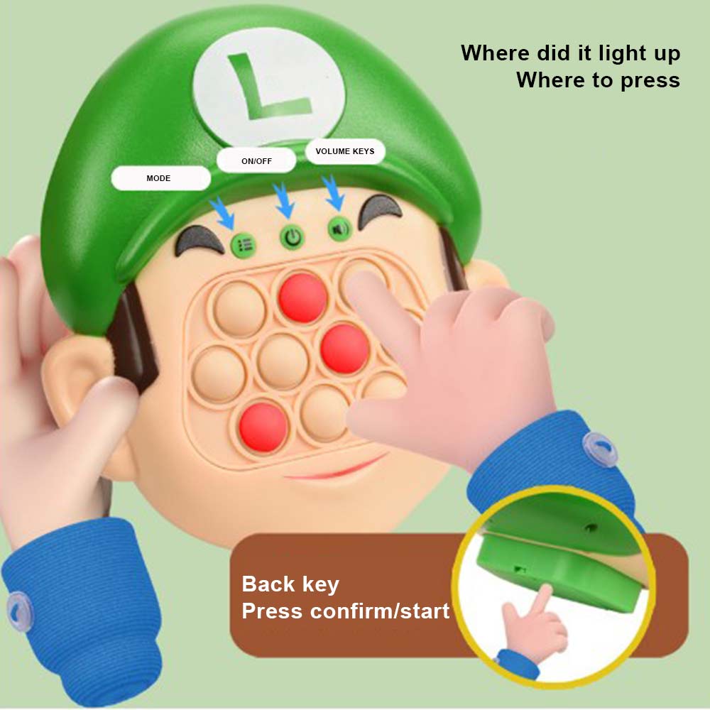 Pop It Push Puzzle Game Controller Bubble Sensory Fidget Toy Electronic Mario