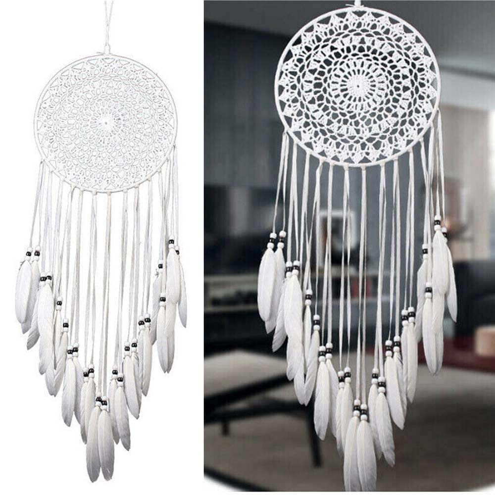 Dream Catcher Large Handmade Knitted Indian Dreamcatcher Home Bedroom Hanging AU