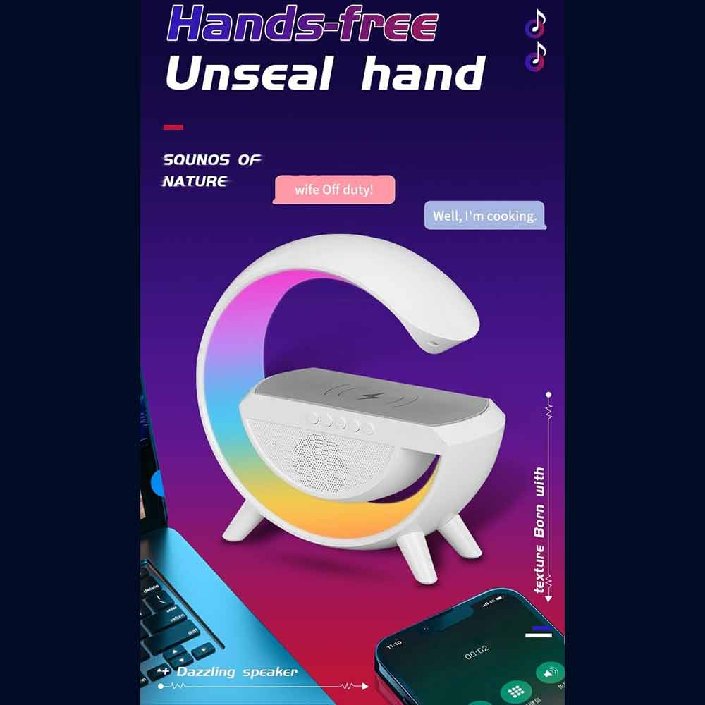 LED Atmosphere Lamp Wireless Charger Desk Lamp Bluetooth Speaker RGB Night Light