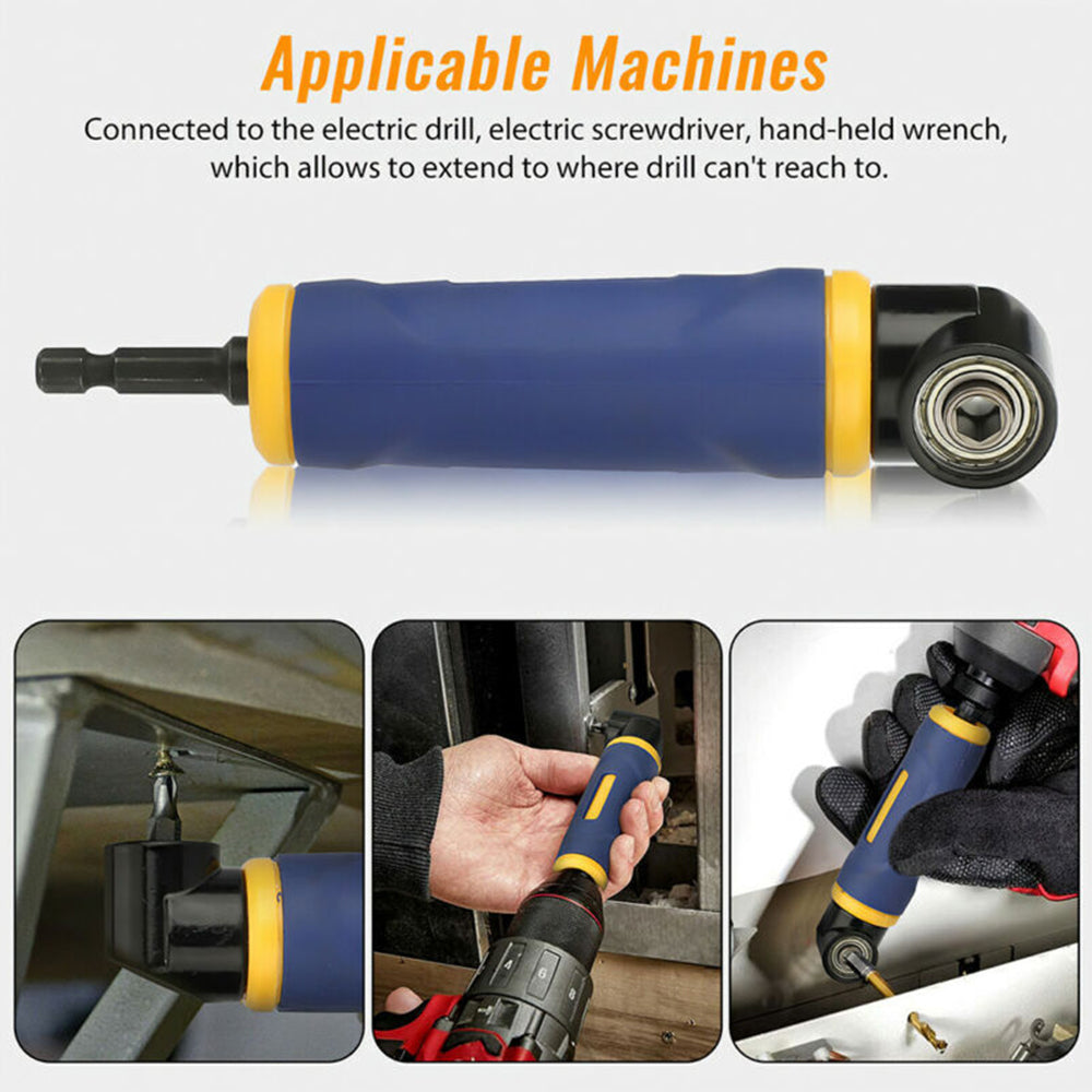 90 Degree Right Angle Extension Driver Electric Screwdriver Drill Bit Holder AU