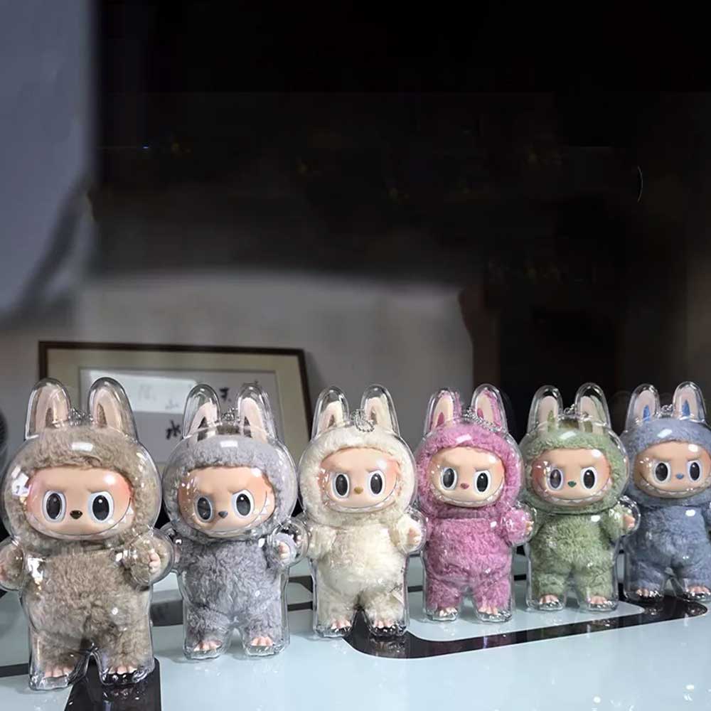 Transparent Protective Case For POP MART Labubu Plush Doll The Monsters Cover