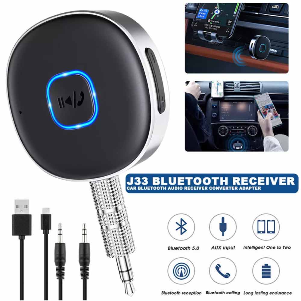 Bluetooth Receiver Call Music Receiver AUX Adapter for Car Headphone iPod