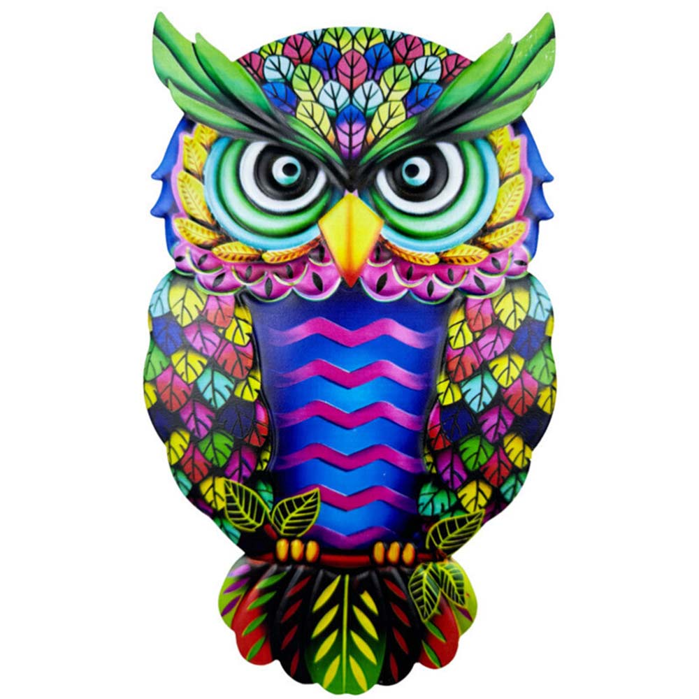 4PCS Metal Owl Garden Decoration – Home Fence Ornament Wall Hanging Art