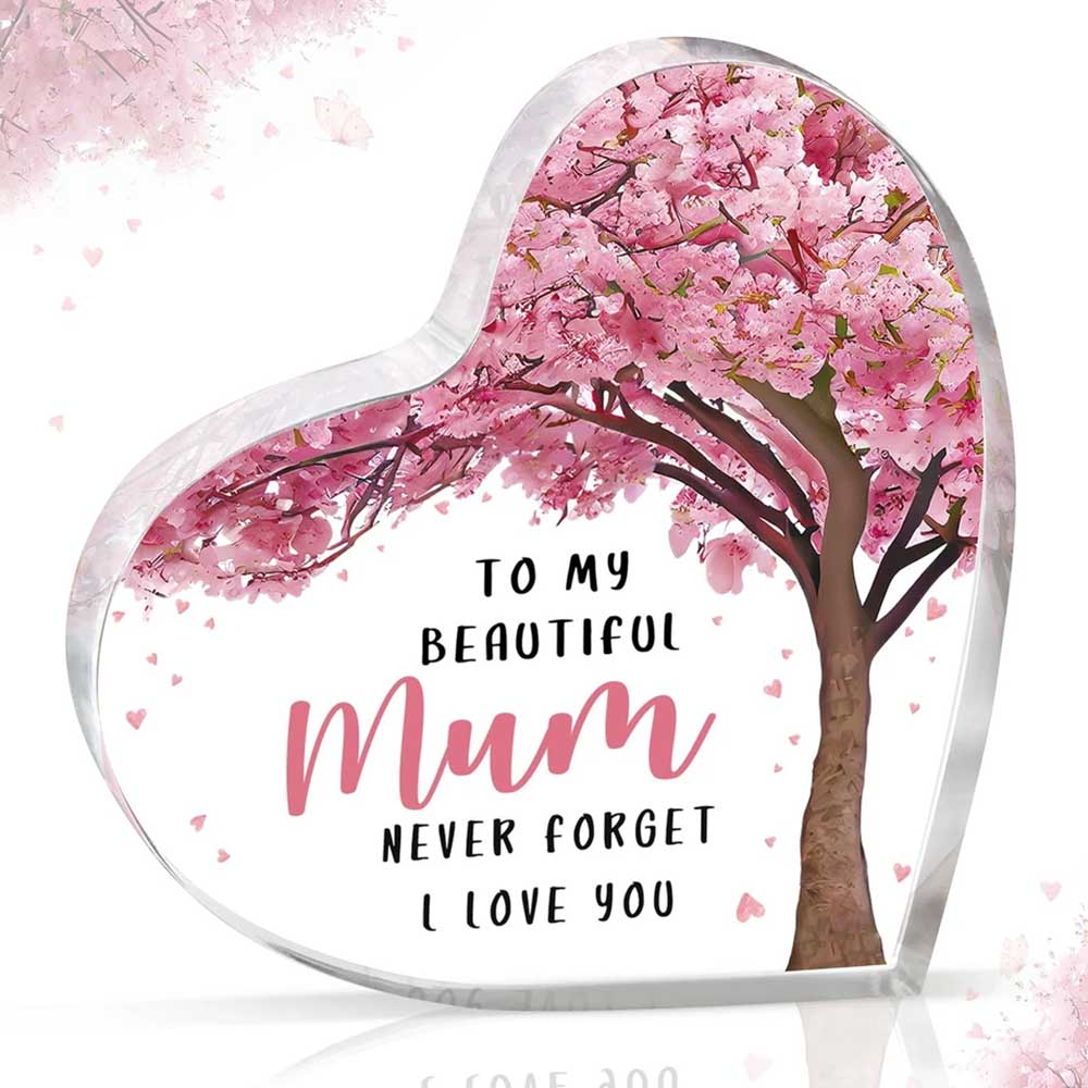 Love Heart acrylic Decor Gift to Mom Mother's Gift 10X10CM