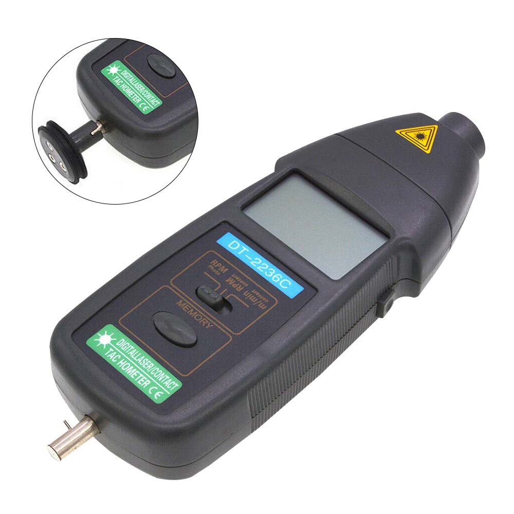 Digital Tachometer Contact Non-contact Speed Detector Meters Auto Ranging Tool