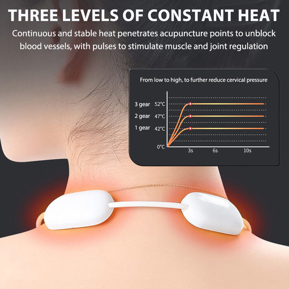 Electric EMS Hanging Spine Massager Neck Shoulder Massage Hot Compress Massager
