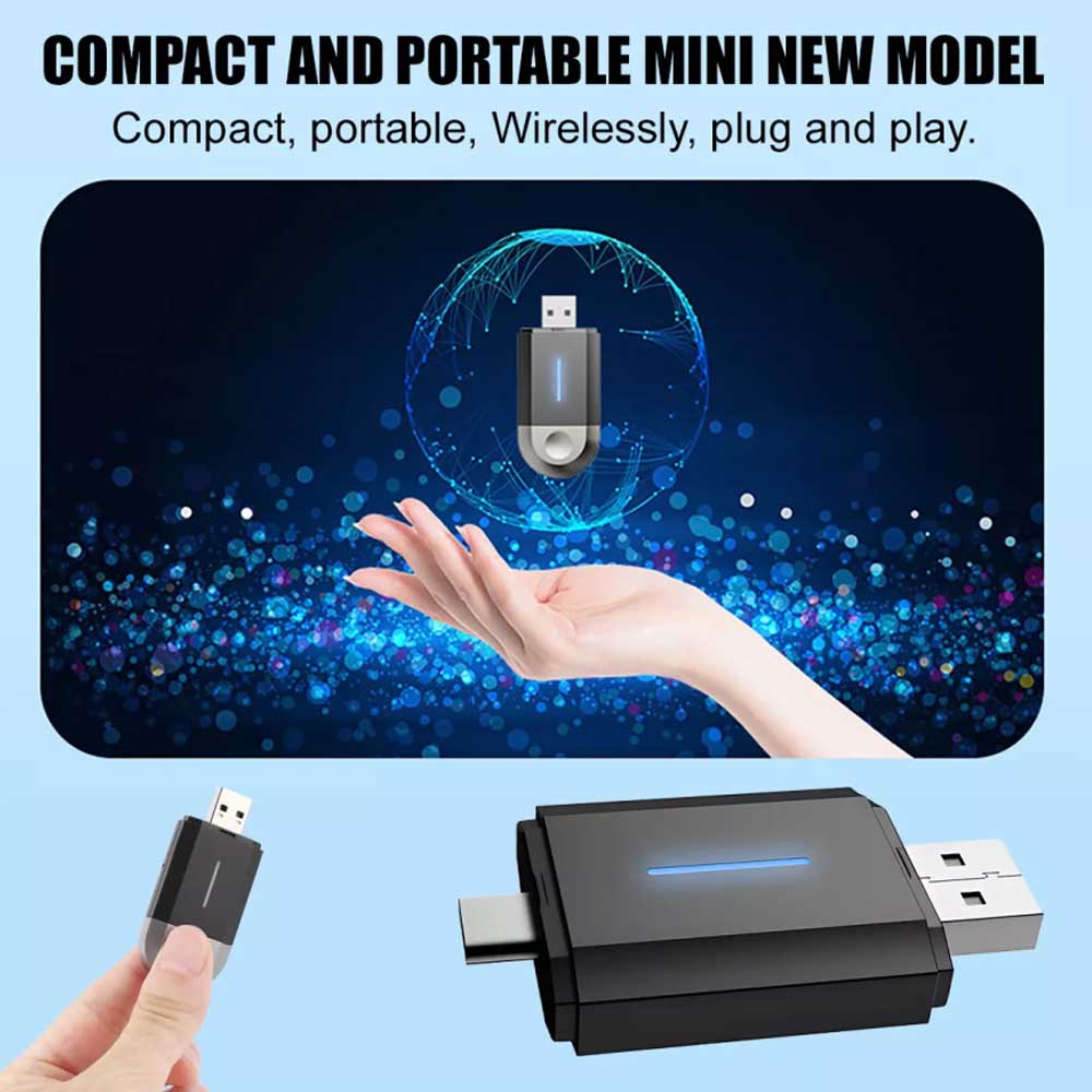USB Wireless CarPlay Adapter Dongle For iPhone Apple Wireless Carplay Plug Play