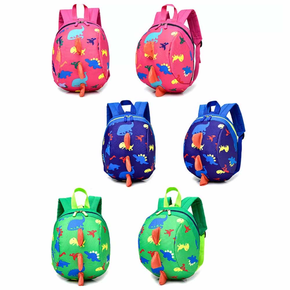 Cartoon Dinosaur Toddler Bag with Strap for kids Safety Harness Backpack Reins
