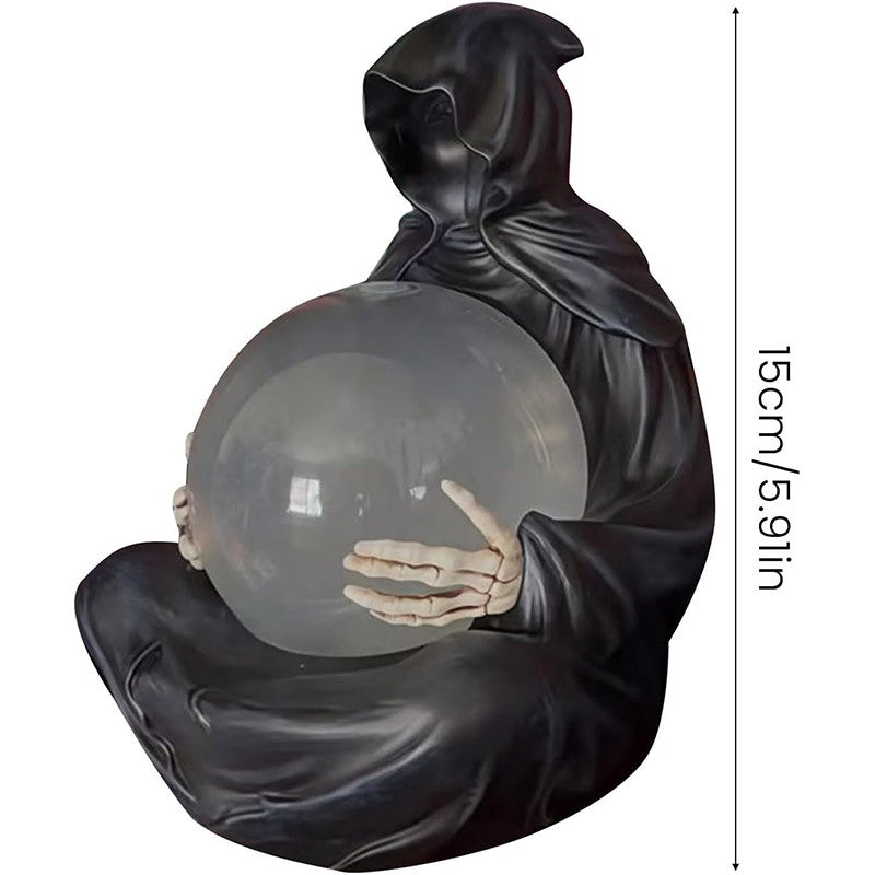 LED Light Grim Reaper Water Globe The Death God's Crystal Balls Halloween Decor