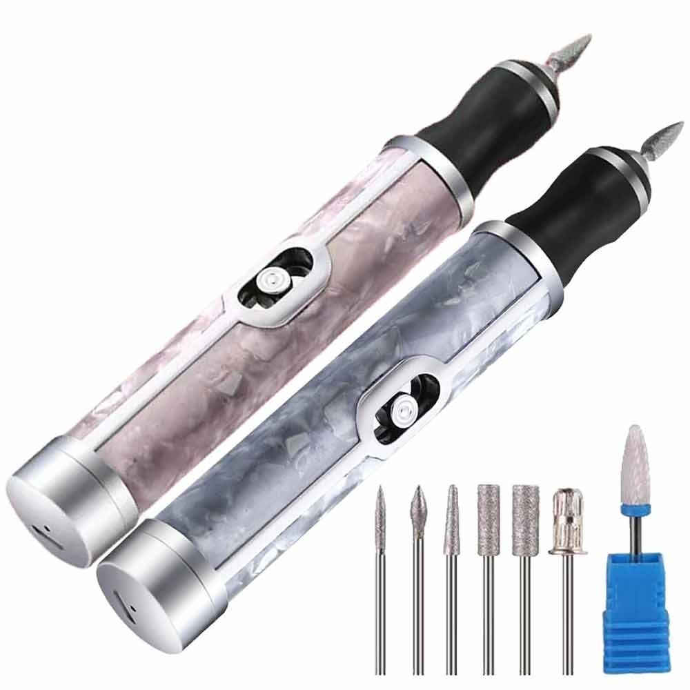 Cordless Nail Grinder for Thick Toenails – 4-Speed Electric Nail File with 7 Attachments, Low Noise & Rechargeable