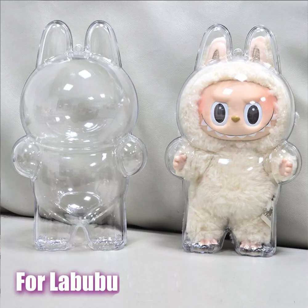 Transparent Protective Case For POP MART Labubu Plush Doll The Monsters Cover
