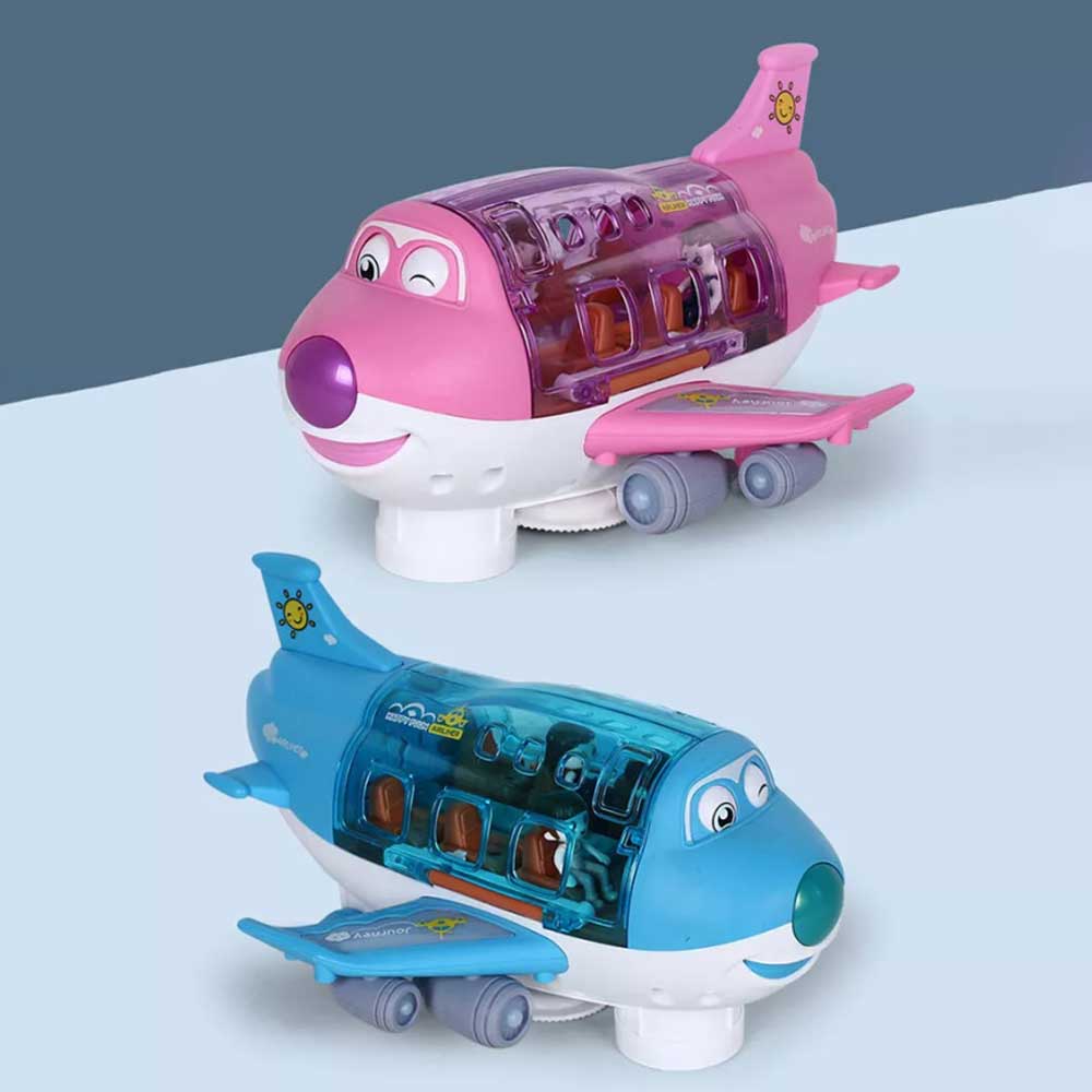 360 Rotating Electric Toy Plane Airplane with Sound Light Gift for Boys Xmas Gift