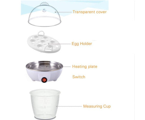 Electric Soft Hard Egg Boiler Bowl Poacher Steamer Noise Free Cooker AU Plug