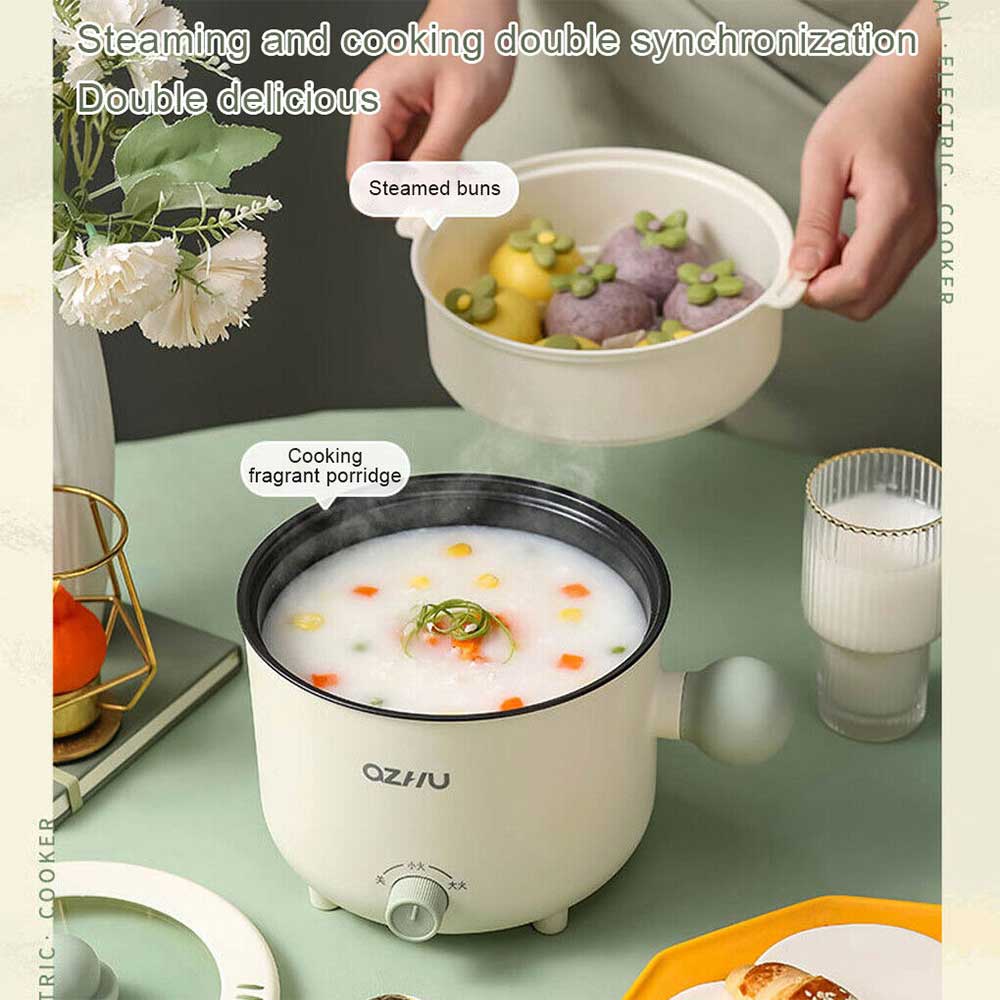 Portable Mini Electric Cooker – 1-2 Person Small Boiling & Stewing Pot for Dorm, Office & Travel