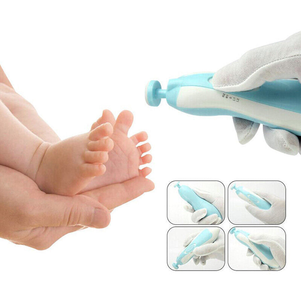 Electric Baby Nail Trimmer Infant Newborn Safe Grinder Clipper Tools Set