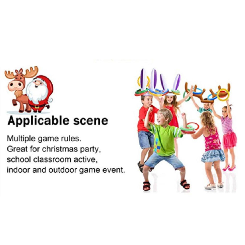 21pcs/set Easter Inflatable Bunny Ears Game Family Kids Toss Hat Home Decoration