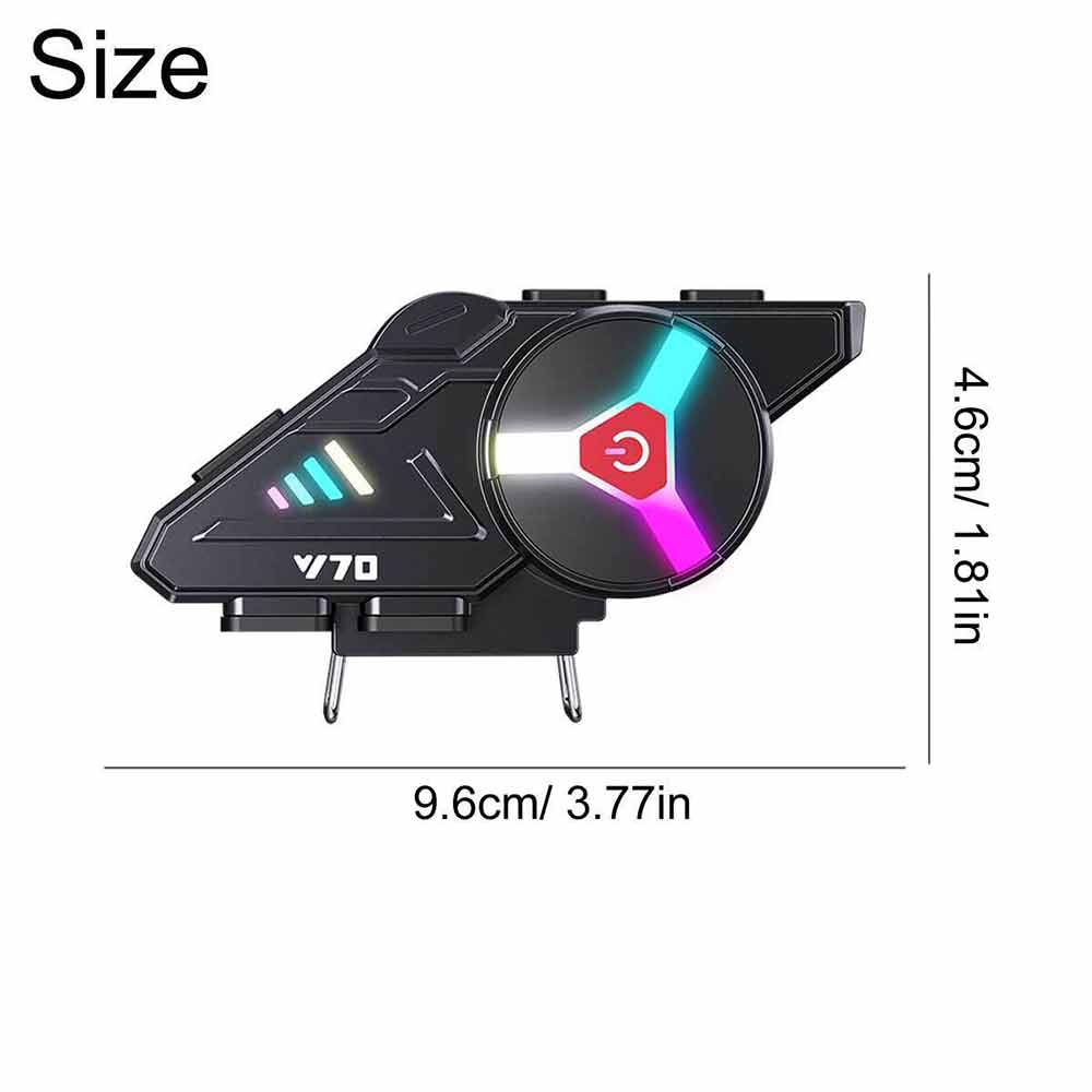 LED Bluetooth Motorcycle Helmet Headset Speaker Wireless Motorbike Headphone