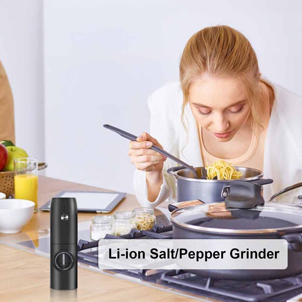 USB Rechargeable Salt And Pepper Mill Electric Salt And Pepper Grinder Set