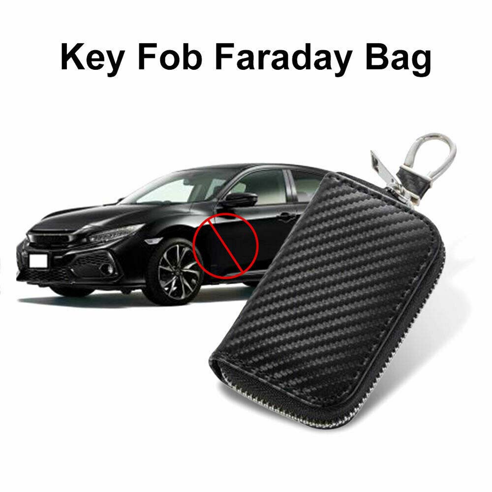 Car Key Signal Blocker Faraday Cage Fob Pouch Keyless RFID Blocking Bag Case