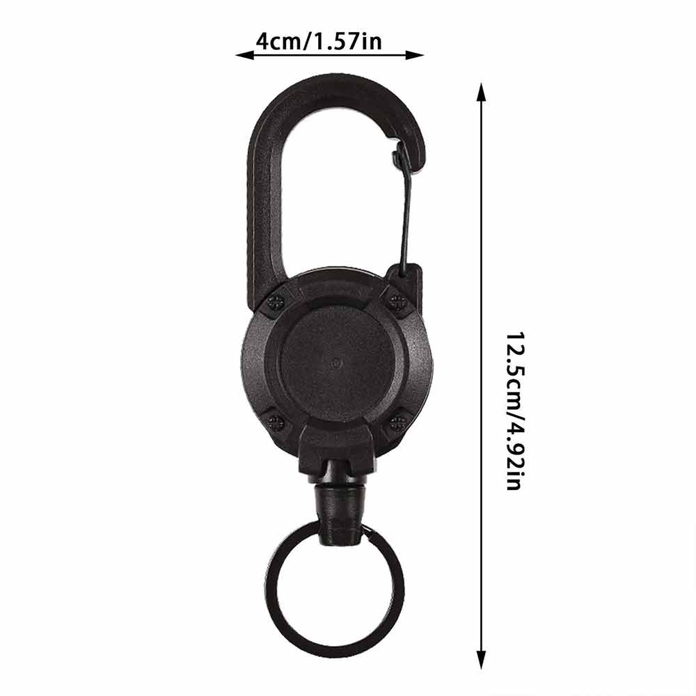 Retractable Keychain Heavy Duty Badge Lanyard Holder Portable Climbing Equipment
