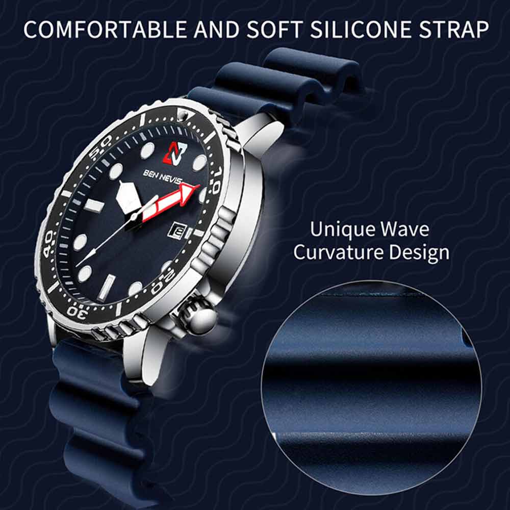 Men Waterproof Sports Watches Calendar Quartz Digital Fashion Wrist Watch Gift