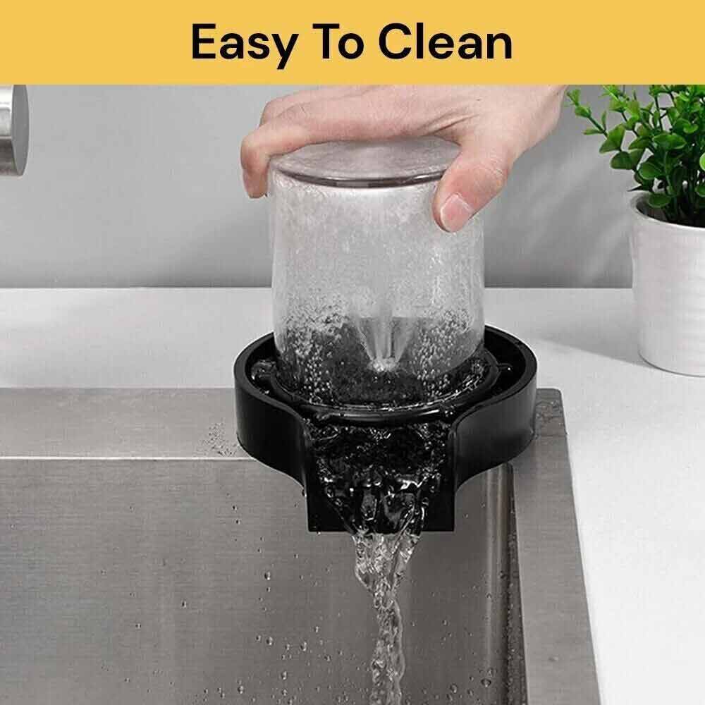 Kitchen Cafe Sink Glass Rinser Automatic Bottle Washer Cup Cleaner Bar Pitcher
