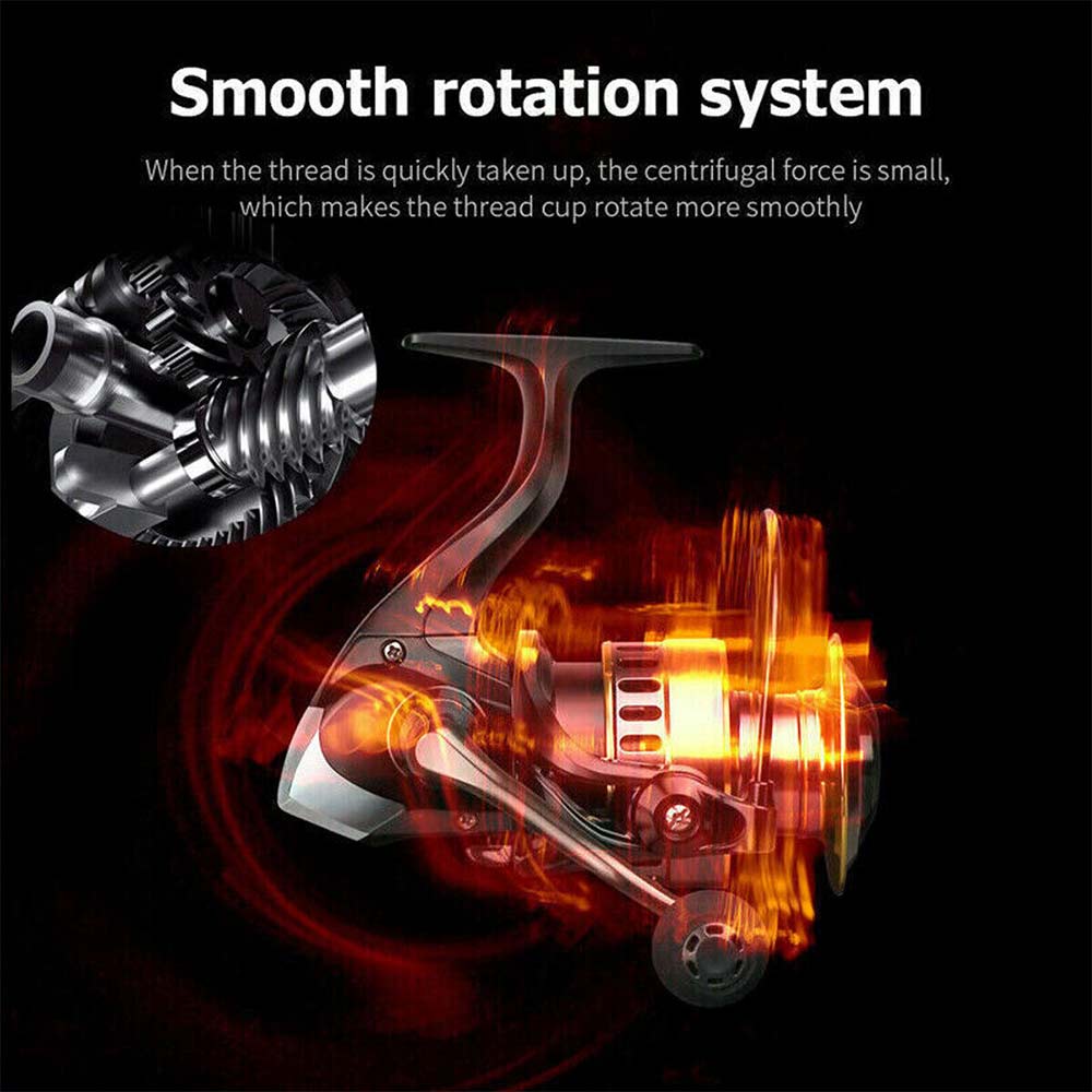 Fishing Reel HE2000-7000 Max Drag 10kg High Speed Metal Spool Spinning Reel