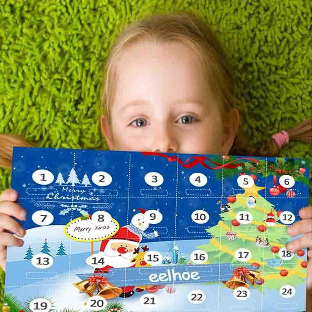 Christmas Elk Advent Calendar Children Xmas 24 Days Countdown Xmas Gift