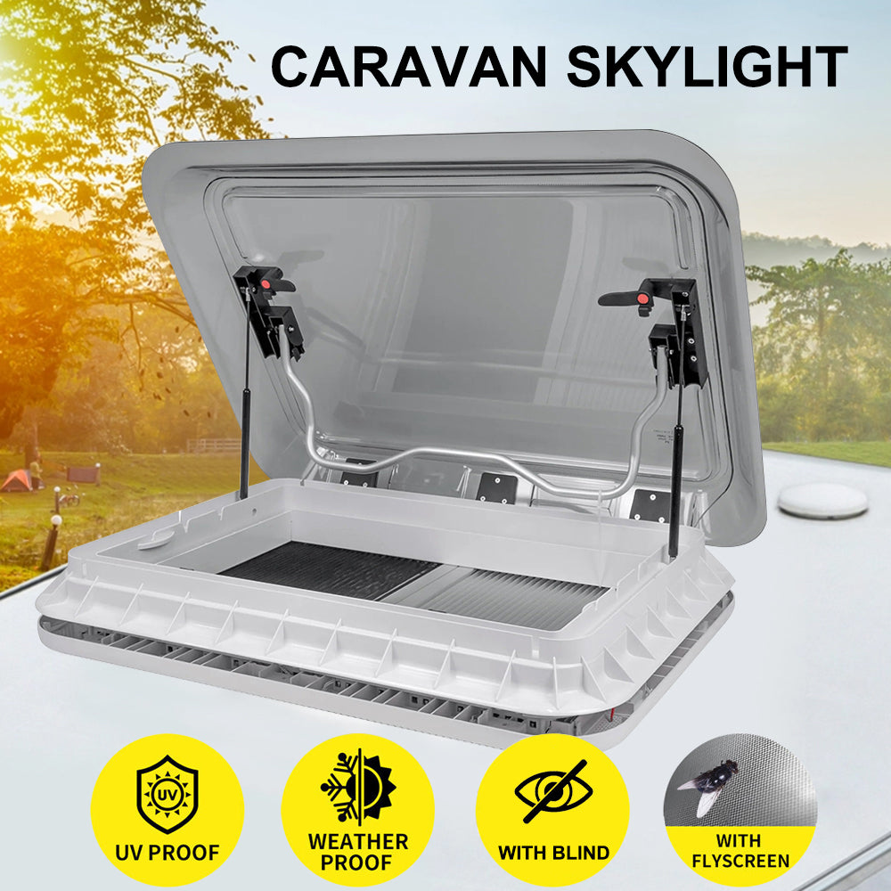 400x450mm Caravan Roof Vent Hatch Skylight Trailer Camper Motorhome with Blind