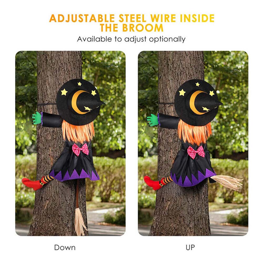 Crashing Witch Hanging Ornaments Scary Halloween Party Decoration Props Supplies