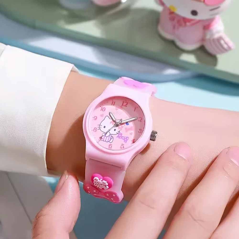 Cartoon Girls Watch – Analog-Digital Display for Little Ones, Fun PVC Strap