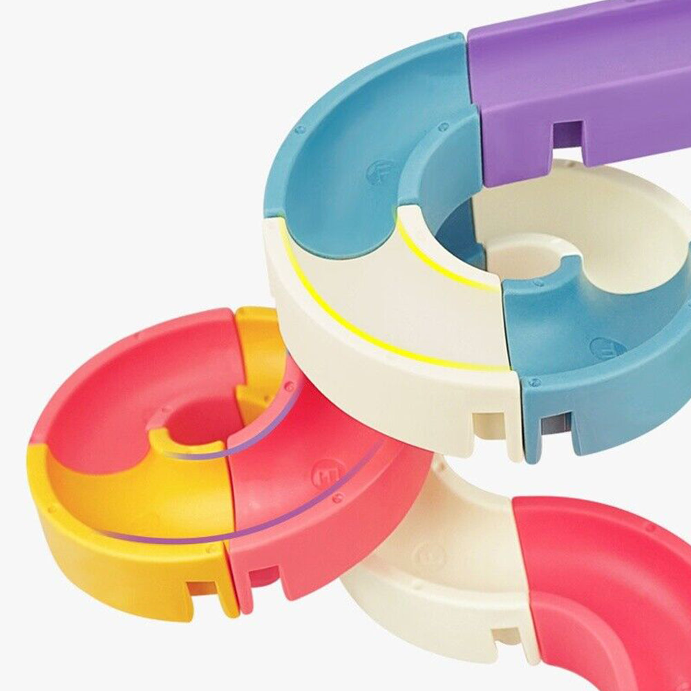 Baby Bath Toys DIY Race Run Assembling Track Bathroom Kids Stacking Cups Toy