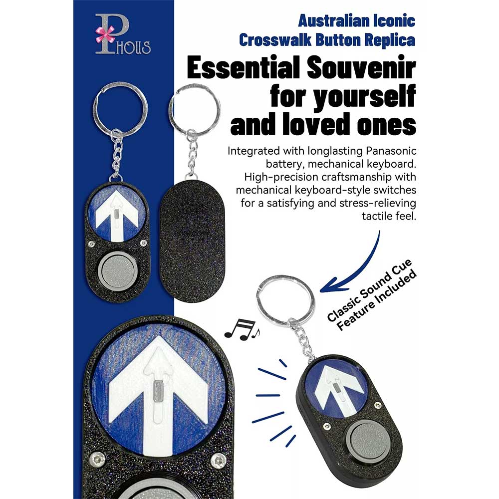 Iconic Accessible Pedestrian Signal (APS) Replicas keychain