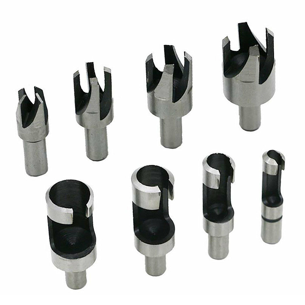 8PCS Kit Wood Plug Cutter Dowel Cutting Tools Drill Tenon Woodworking 10-20mm