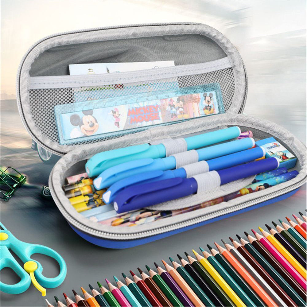 Cartoon Racing Car Pencil Box Holder with Hidden Storage Pockets Gift