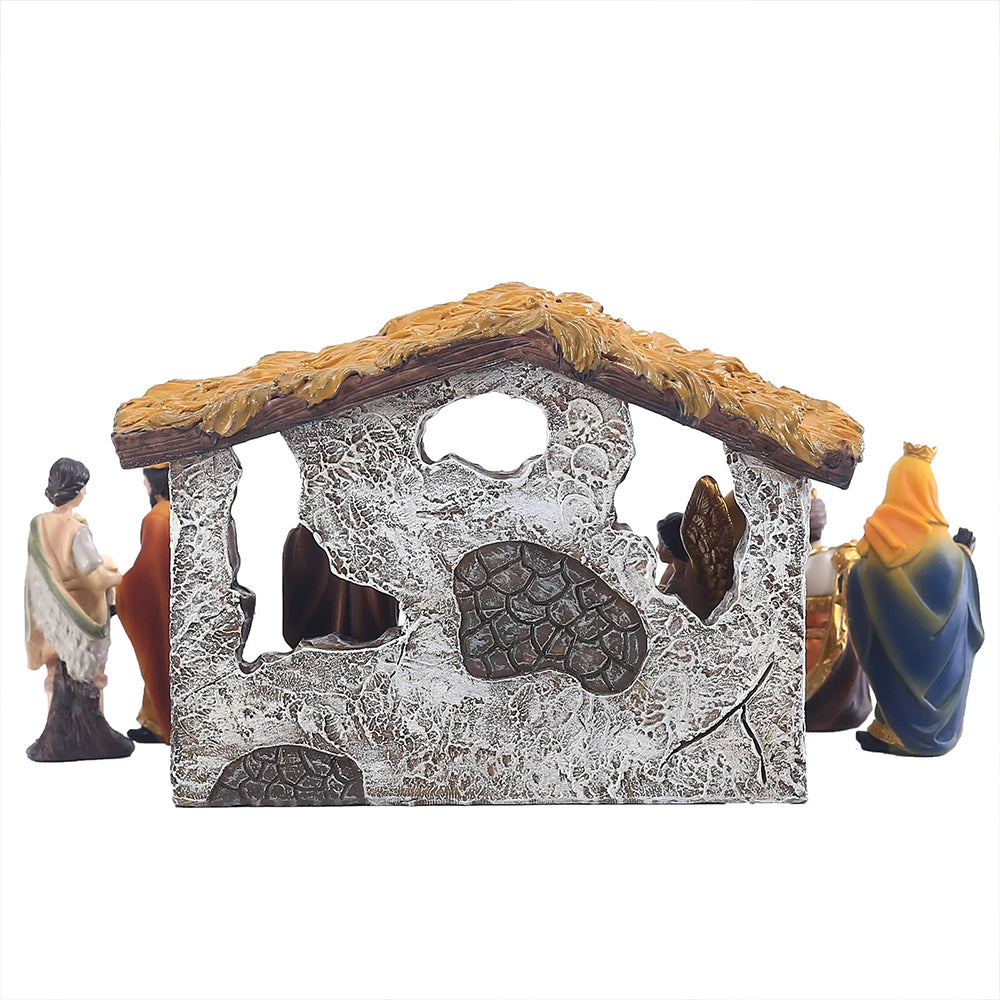 3D Nativity Set – Resin Manger Scene Ornament for Christmas Display & Gift Giving