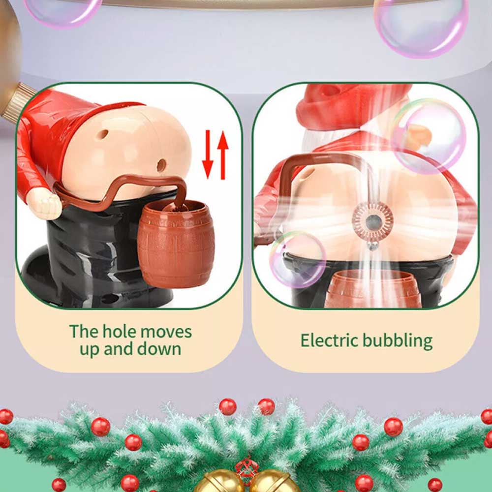 Electric Santa Claus Bubbles Machine Blowing Bubbles Music Light Entertainment