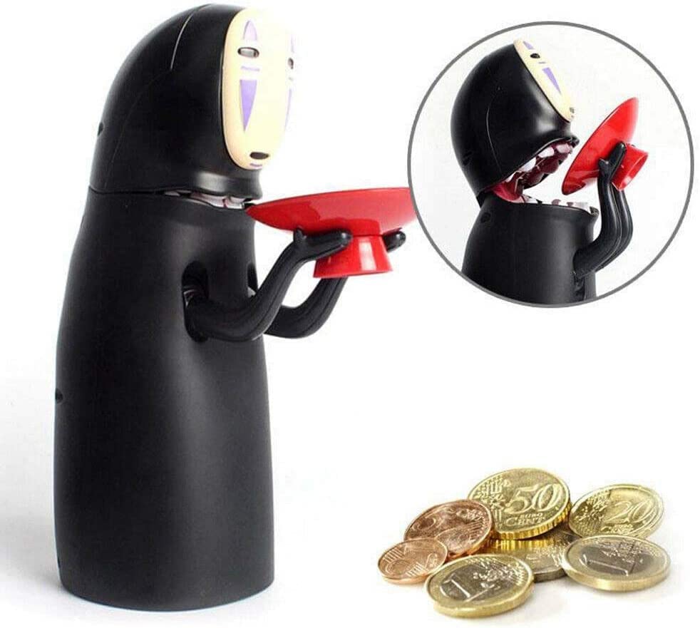 Coin Bank Spirited Away No-Face Man Kaonashi Music Piggy Bank Figure Gift Anime