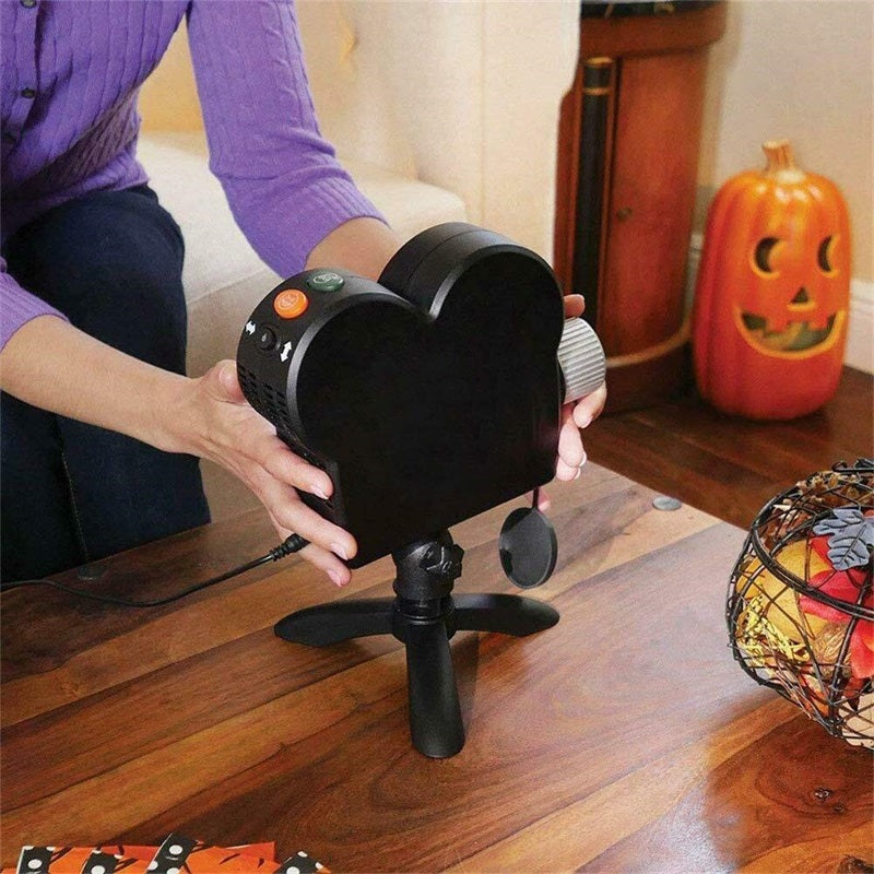 Christmas Halloween Holographic Projector Window Display Stage Lamp 12 Movies